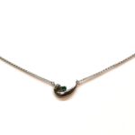 Collar gondola magari venezia plata de ley 925 con circonita verde