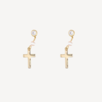 Mini-Cross Earrings. Plata de Ley de 925. Magari Venezia.