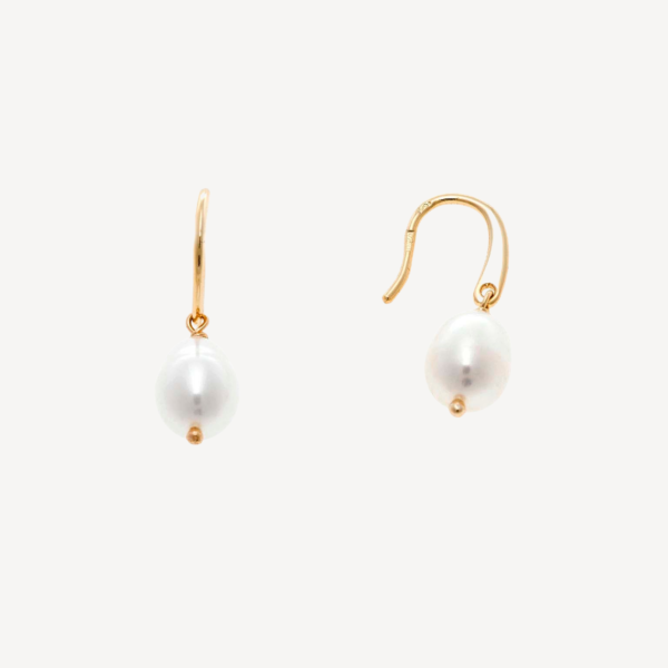 LOVELY PEARL EARRINGS MAGARI VENEZIA PLATA DE LEY BAÑADO ORO 18K